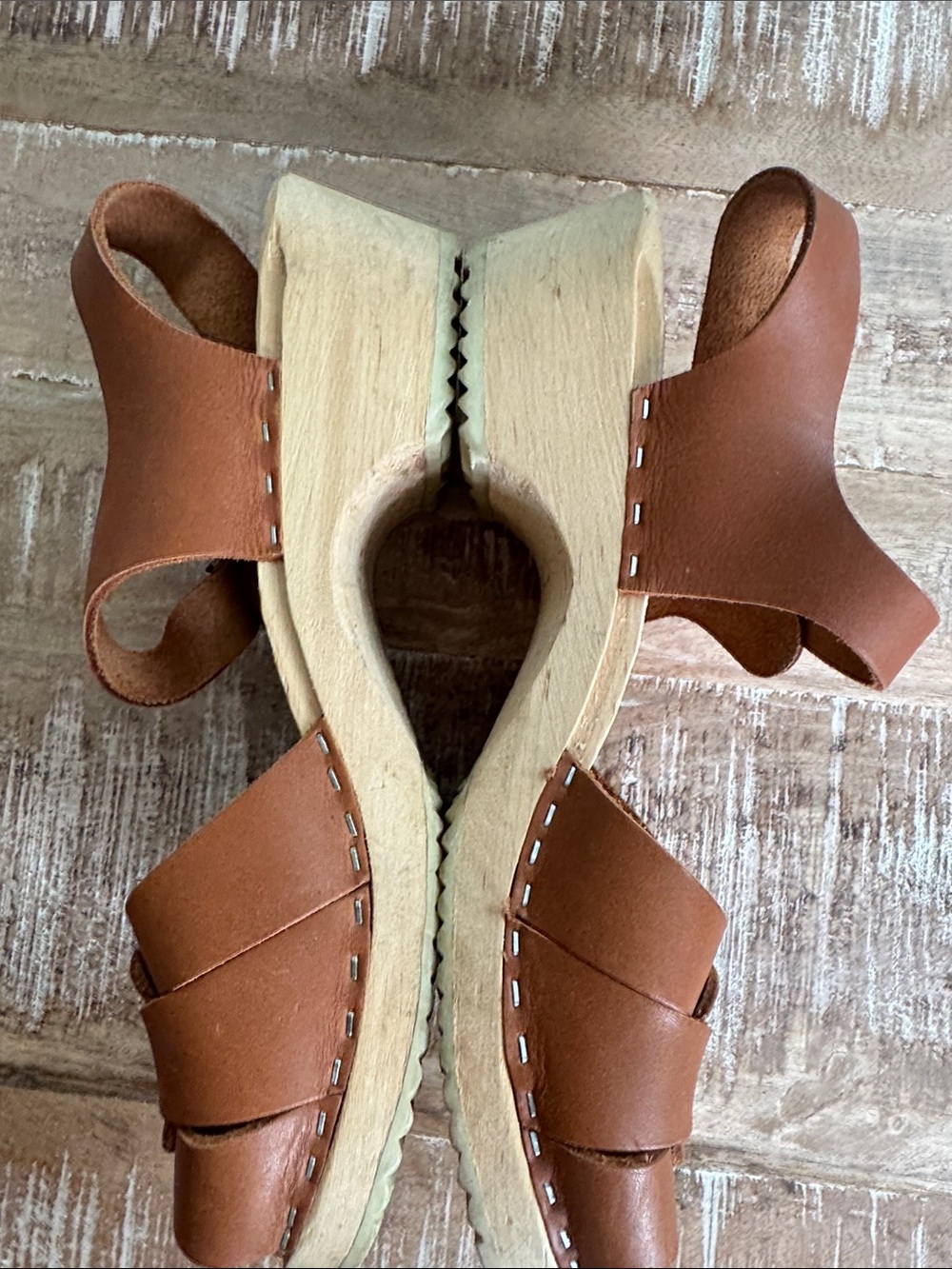 Free People Lottas Leather Clogs Size 39 - Picture 3 of 8